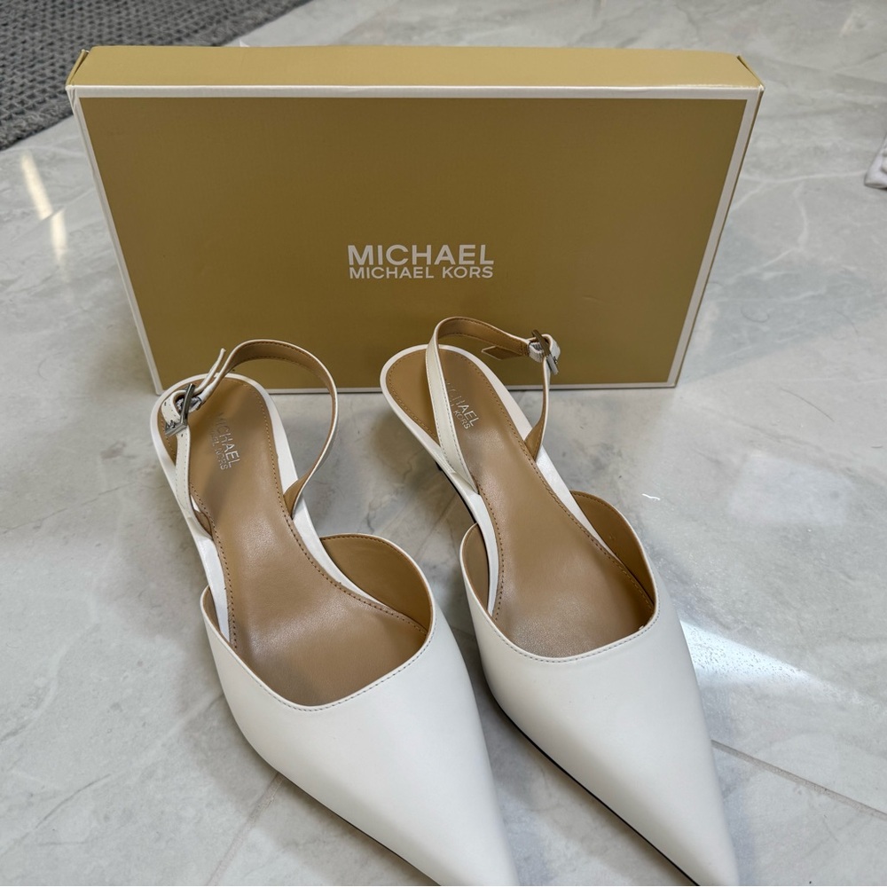 Michael Kors Cream Slingback Heels